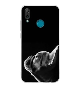 PrintiFy Huawei P Smart 2019 ile Uyumlu Köpek 1 Kamera Korumalı Şeffaf Kılıf