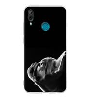 PrintiFy Huawei P Smart 2019 ile Uyumlu Köpek 1 Kamera Korumalı Şeffaf Kılıf