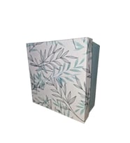 GIPTA YAPRAK DESENLİ KARE HEDİYE KUTUSU F 180x180x95 mm - TEKLİ