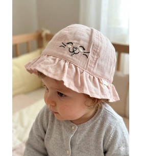 Kitti 0-18 Ay Kedi Baskılı Kız Bebek Fötr Şapka