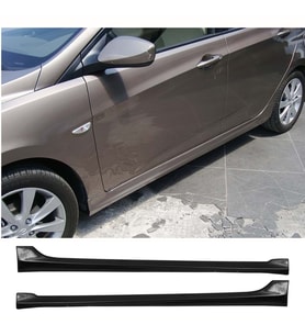 Hyundai Accent Blue Yan Marşpiyel Seti Mat Siyah Plastik 2 Adet 2011-2019