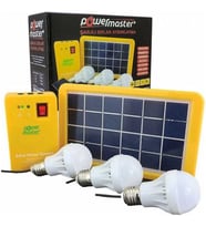 Powermaster 3 Ampullü Solar Güneş Enerjili Kamp Aydınlatması Lambası Şarjlı Işıldak Lamba Powerbank Özellikli