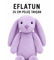35 cm Uyku Arkadaşı Tavşan – Toscana Kumaş - Eflatun