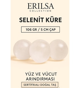 Sertifikalı Selenit Taşı Küre – Aura Temizliği ve Yüz-Vücut Arındırması İçin Doğal Enerji Küresi (Çok Renkli)