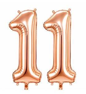 11 Rakam Folyo Balon Rose Gold Rengi (100 cm)