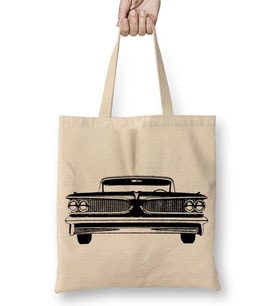 Carro Vintage Araba Bez Çanta Uzun Saplı