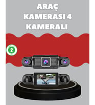 Mey İthalat® 4 Kameralı Araç Kayıt Full Hd Park İzleme Gece Görüş