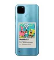 Realme C21Y/C25Y Uyumlu Sunger Bob Minimalist Poster Desenli Şeffaf Telefon Kılıfı