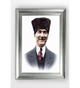 Gümüş Çerçeveli Atatürk Tablo cv725