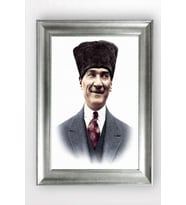 Gümüş Çerçeveli Atatürk Tablo cv725