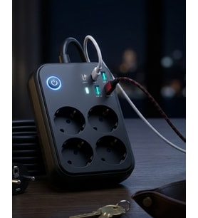 Akım Korumalı Uzatma Prizi 4 USB 2 Type C Dayanıklı ve Güvenli Tasarım