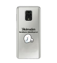 Xiaomi Redmi Note 9S - Redmi Note 9 PRO Uyumlu Yıkılmadım Tasarımlı Şeffaf Telefon Kılıfı