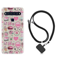TCL 10L 10 Plus 10SE 20E 20SE 30 L7 Kılıf Boyun Askılı Silikon Donut Flamingo 1415