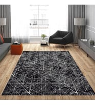Eliana Home Dijital Baskı Yıkanabilir Kaymaz Taban Salon Halısı Ve Yolluk LN155-FNL461 (Siyah)