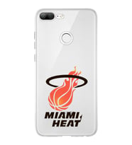 Huawei Honor 9 Lite  Uyumlu Kapak Miami Heat Tasarımlı Şeffaf Silikon Kılıf