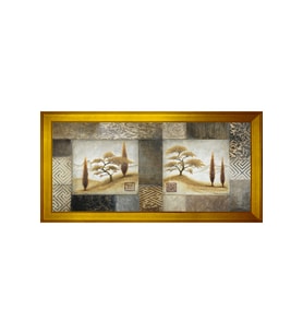 Manzara Temalı Kanvas Tablo 50 x 70 cm Gold Çerçeve
