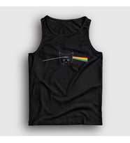 Presmono Unisex Siyah Cat Kedi Pink Floyd Atlet 395978tt