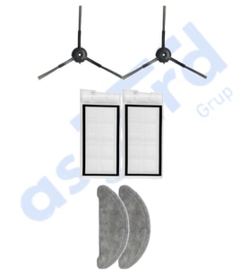 Roidmi Eve - Eve Plus Uyumlu 2 Yan Fırça 2 Filtre 2 Mop PKT-iasgf0000671
