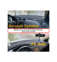 Renault Symbol (2018-2021) Kapaklı Torpido Koruması / Halısı / Örtüsü