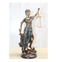 Dekoratif Adalet Kadını Heykeli Biblo 30*13 Cm