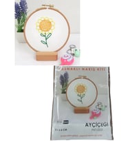 Nakış Kitleri Kasnaklı 8.6 X 6 Cm Ayçiçeği