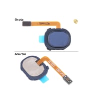 Samsung Galaxy A20E Parmak İzi Filmi ile Uyumlu Mavi Parmak izi film kablosu parmak izi sensörü filmi home tuşu film kablosu touch id film kablosu parmak izi soketi