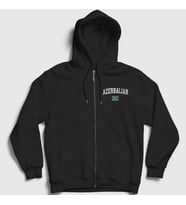 Presmono Unisex Siyah Bayrak Flag V2 Azerbaycan Azerbaijan Fermuarlı Kapüşonlu Sweatshirt 536698tt