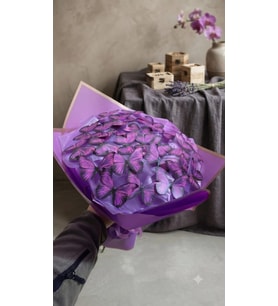 kelebek buketi led ışıklı sevgiliye,annene,eşine,arkadaşına en güzel hediye