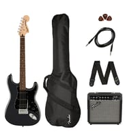 Squier 0372821669 Affinity Stratocaster HSS Elektro Gitar Seti (Charcoal Frost) Gri Metalik Renk Laurel Klavye ve 15G Amfi ile Hazır Paket