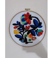 PUNCH OFFİCE ÇİÇEK  DESEN AHŞAP KASNAK PUNCH TABLO