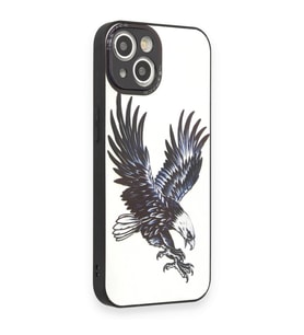 IPHONE 14 UYUMLU AYNALI MIRROR KAMERA KORUMALI DESENLİ TELEFON KILIF