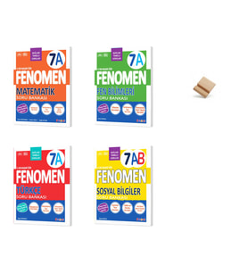 Fenomen 7. Sınıf Maarif 7A Serisi Matematik Fen Türkçe ve Sosyal 4lü Soru Bankası + Telefon Standı