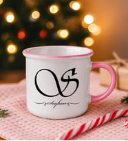 BK Gift Kişiye Özel İsimli Pembe Emaye Kupa Bardak -13, Arkadaşa Hediye, Sevgiliye Hediye