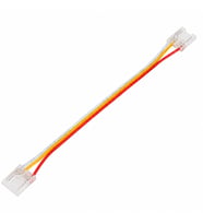 10 mm CCT COB LED Şerit Çift Taraflı Kablolu Konnektör 3 Pin 10 cm Şeffaf Lehimsiz Şerit Birleştirme Aparatı 1 Adet 12V 24V