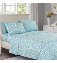 Lüks Yumuşak Yatak Çarşafları Tatil Deseni 1500 Premium Otel Kalitesinde Mikrofiber - Yumuşaklık Kırışıklık ve Solmaya Dayanıklı (6 Parça) Yatak Takımı, Kral, Mavi Kutup Ayısı