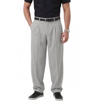 DeepSEA Gri Baggy Fit Pileli Kumaş Pantolon – Likralı, Beli Lastikli Rahat Kesim Erkek Pantolon 2600920