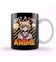 Cute & Funny Just A Girl Who Loves Anime Kupa Bardak Porselen