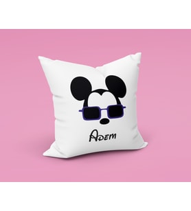 Mickey Mouse Sevgili Çift Tasarımlı Yastık Kişiye Özel