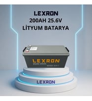 Agro Makine Lexron 200 Ah 25.6 v Lityum Batarya