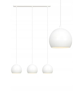 RİOLİGHT RETRO1,VİNTAGE1,RUSTİK1 BEYAZ 3XE27 DUYLU METAL MASA ÜSTÜ AVİZE GLOP ÇAPI:20CM UZUNLUK:60CM