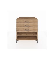 Kronos Şifonyer Tek Raflı 3 Çekmeceli 88x59x96 Çam-Çam