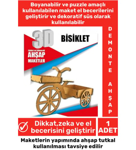 Özel 3D Görsel Zeka Geliştirici Boyanabilir Çocuk Yetişkin Puzzle Dekoratif Demonte Ahşap Oyun Maket