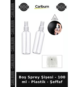 Özel Üretim Seyahat Pratik Kişisel Bakım Çanta Boyu Boş Sprey Şişesi - 100 ml - Plastik - Şeffaf