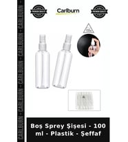 Özel Üretim Seyahat Pratik Kişisel Bakım Çanta Boyu Boş Sprey Şişesi - 100 ml - Plastik - Şeffaf