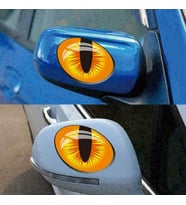 Kedi Gözleri Araba Aynası İçin Sticker 9Cm 2 Adet 1 Çift