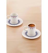 Güral Porselen Camelia 6 Kişilik 12 Parça Kahve Fincan Takımı 100 cc