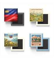 Buzdolap Magnetleri - Lihtenştayn Vaduz - Liechtenstein - 4'lü Set Magneti