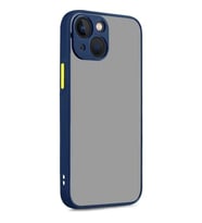 Vendas iPhone 14 Plus Uyumlu (14 Plus) Mara Serisi Arkası Mat Renkli Hux Silikon Kılıf (Lacivert)
