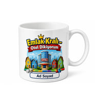 Emlak Kralı Otel Dikiyorum Esprili Kupa Bardak Monopoly Hediye