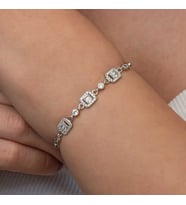 Aya Diamond Gümüş Üçlü Kalp Kadın Bileklik